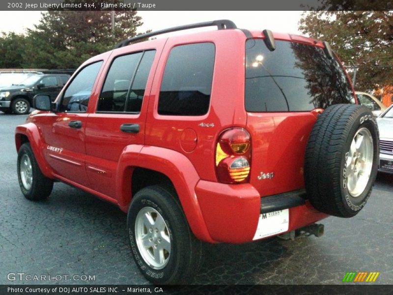 Flame Red / Taupe 2002 Jeep Liberty Limited 4x4