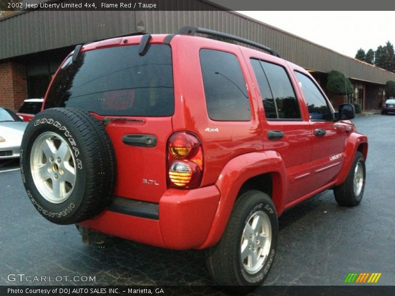 Flame Red / Taupe 2002 Jeep Liberty Limited 4x4