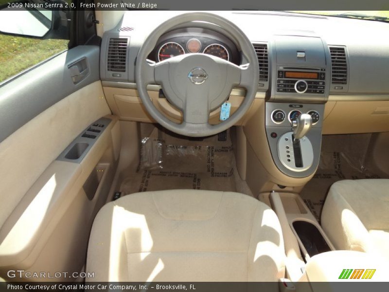 Fresh Powder White / Beige 2009 Nissan Sentra 2.0