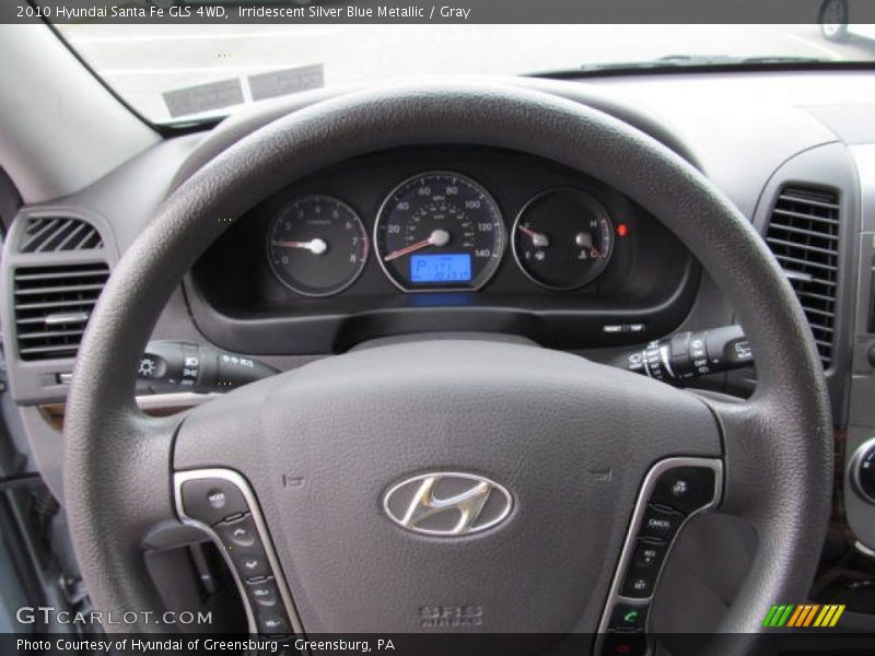 Irridescent Silver Blue Metallic / Gray 2010 Hyundai Santa Fe GLS 4WD