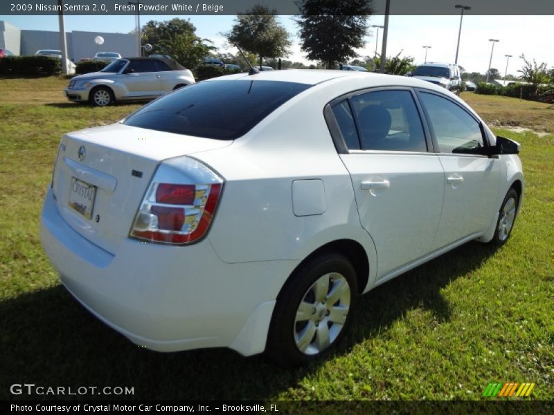 Fresh Powder White / Beige 2009 Nissan Sentra 2.0