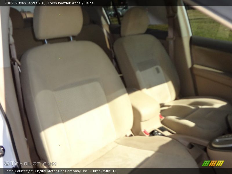 Fresh Powder White / Beige 2009 Nissan Sentra 2.0