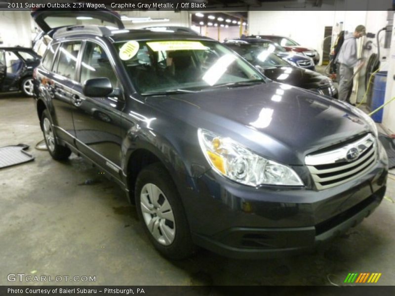 Graphite Gray Metallic / Off Black 2011 Subaru Outback 2.5i Wagon
