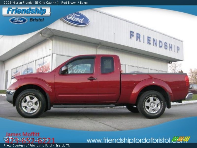 Red Brawn / Beige 2008 Nissan Frontier SE King Cab 4x4