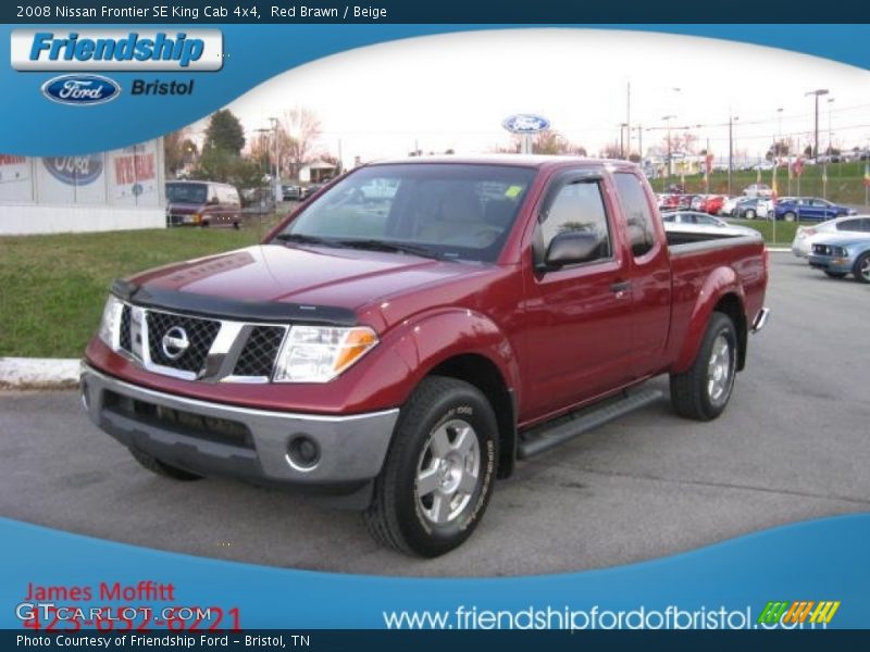 Red Brawn / Beige 2008 Nissan Frontier SE King Cab 4x4