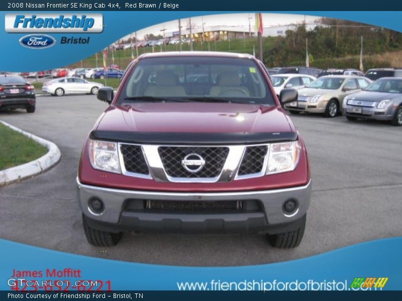 Red Brawn / Beige 2008 Nissan Frontier SE King Cab 4x4