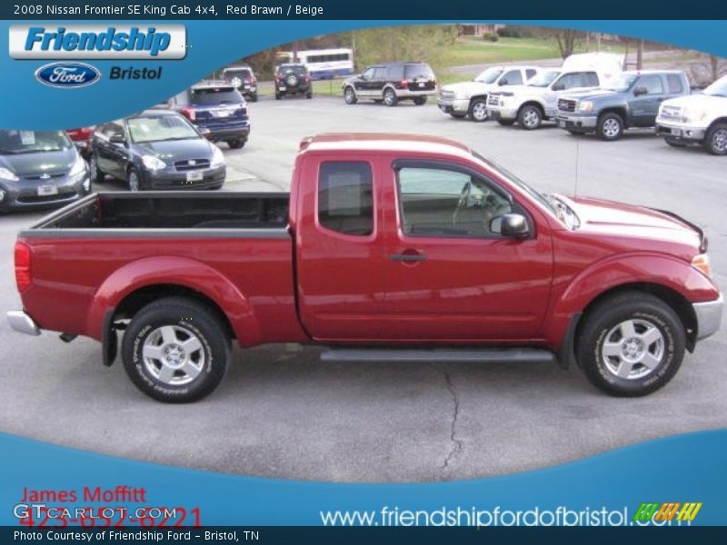 Red Brawn / Beige 2008 Nissan Frontier SE King Cab 4x4