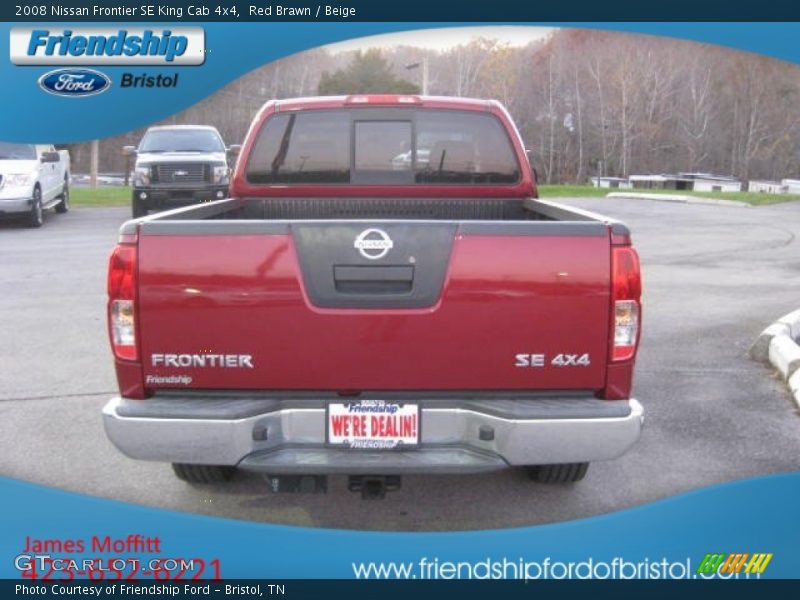 Red Brawn / Beige 2008 Nissan Frontier SE King Cab 4x4