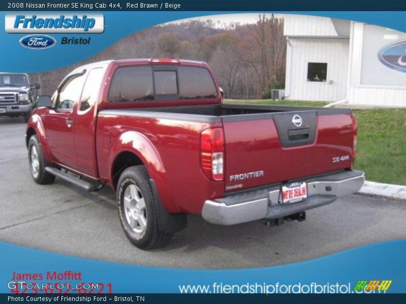 Red Brawn / Beige 2008 Nissan Frontier SE King Cab 4x4