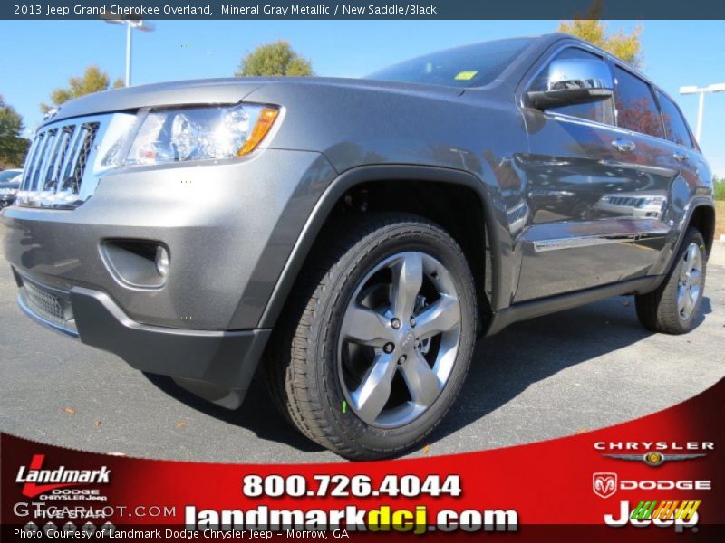 Mineral Gray Metallic / New Saddle/Black 2013 Jeep Grand Cherokee Overland