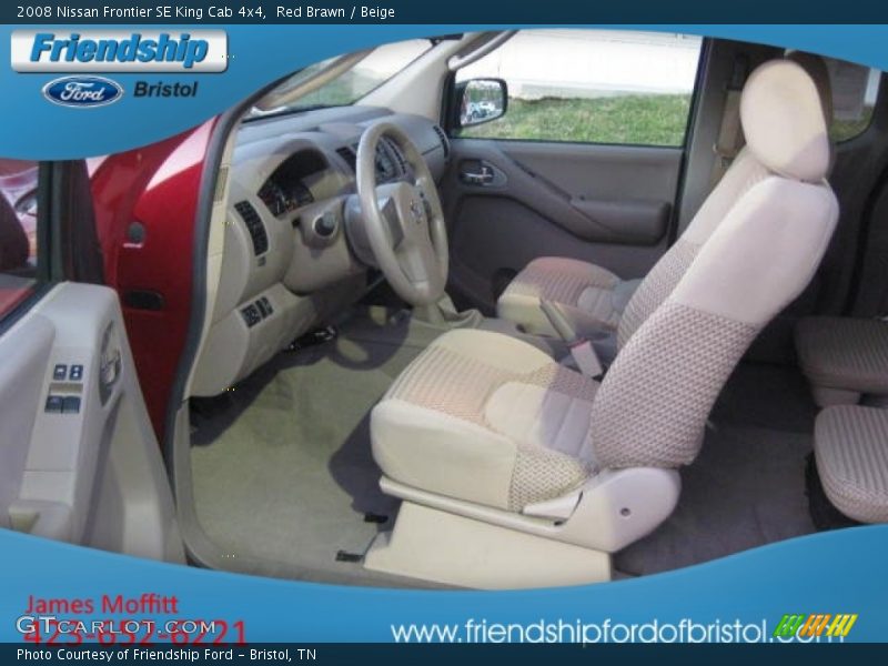 Red Brawn / Beige 2008 Nissan Frontier SE King Cab 4x4