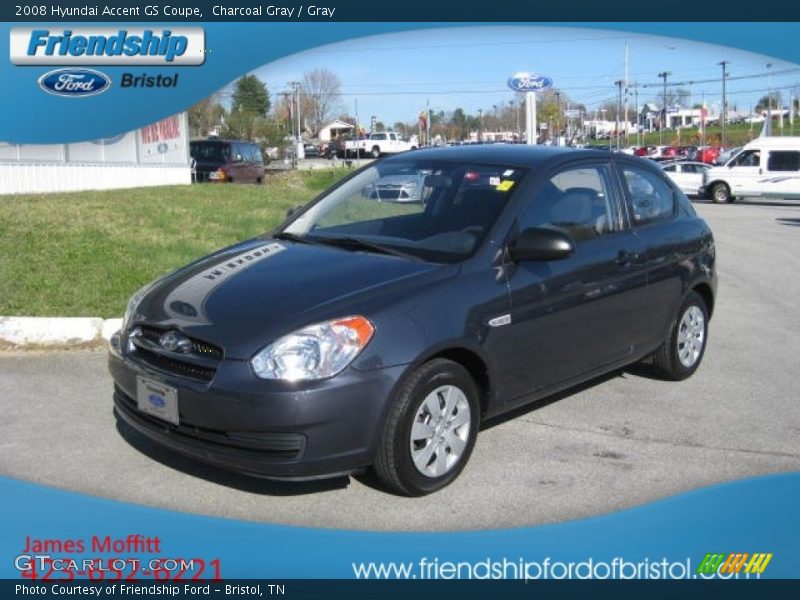 Charcoal Gray / Gray 2008 Hyundai Accent GS Coupe