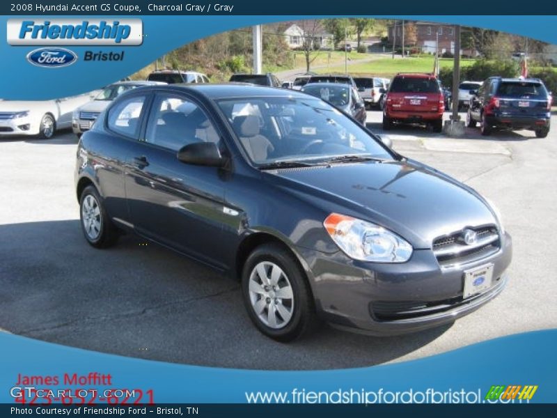 Charcoal Gray / Gray 2008 Hyundai Accent GS Coupe