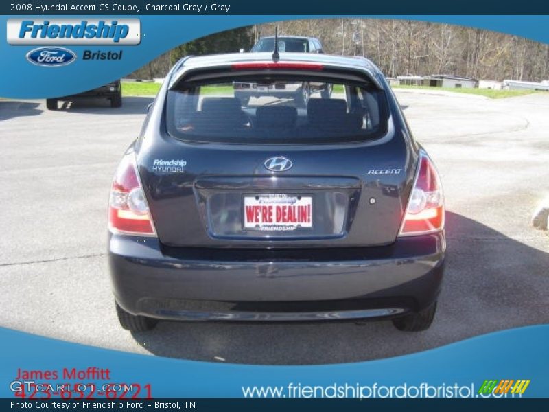 Charcoal Gray / Gray 2008 Hyundai Accent GS Coupe