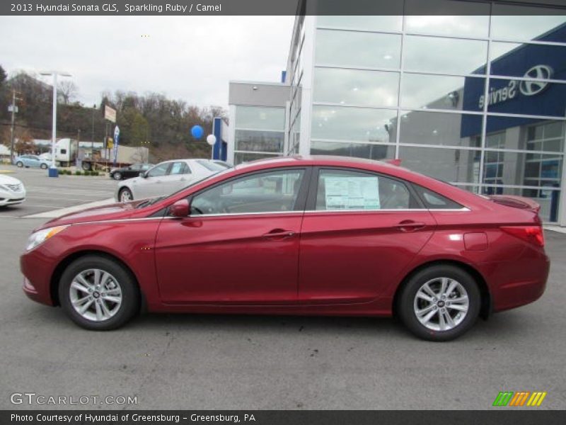 Sparkling Ruby / Camel 2013 Hyundai Sonata GLS