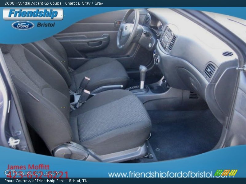 Charcoal Gray / Gray 2008 Hyundai Accent GS Coupe