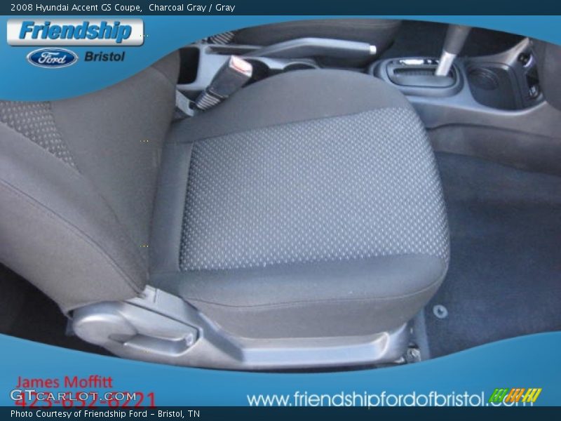 Charcoal Gray / Gray 2008 Hyundai Accent GS Coupe