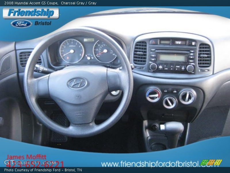 Charcoal Gray / Gray 2008 Hyundai Accent GS Coupe