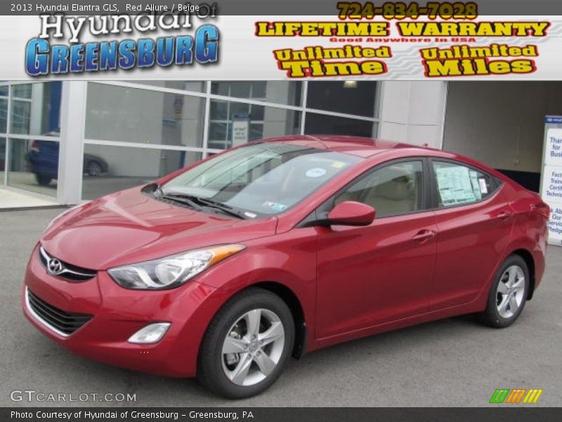 Red Allure / Beige 2013 Hyundai Elantra GLS