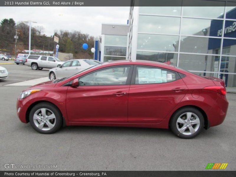 Red Allure / Beige 2013 Hyundai Elantra GLS
