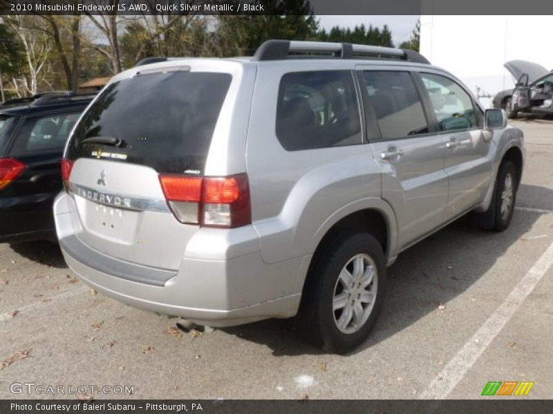 Quick Silver Metallic / Black 2010 Mitsubishi Endeavor LS AWD