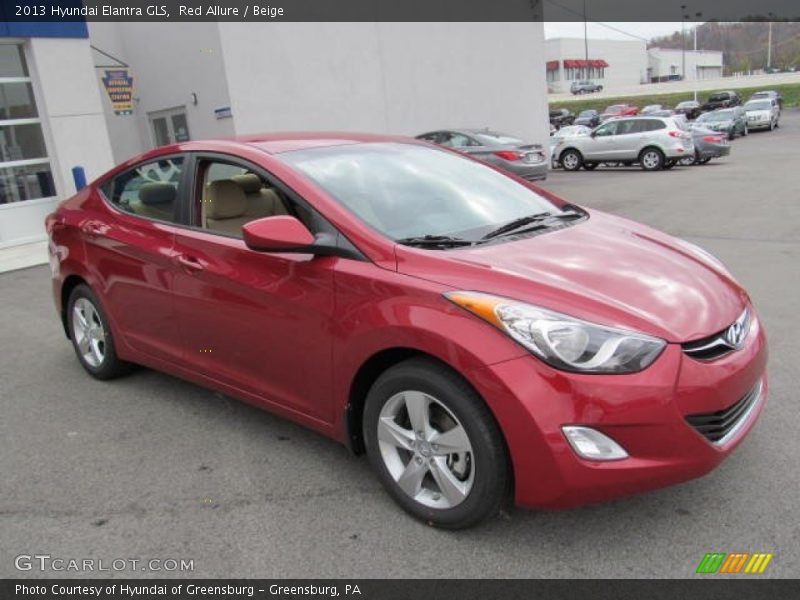 Red Allure / Beige 2013 Hyundai Elantra GLS