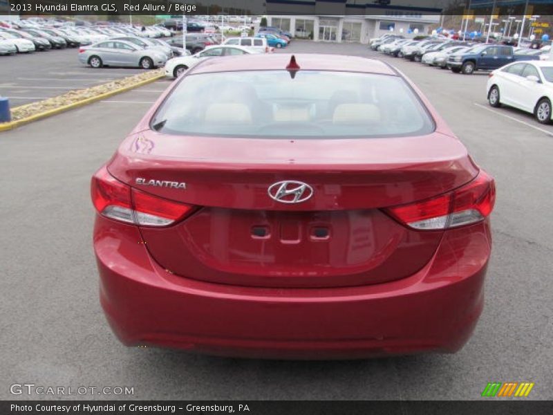 Red Allure / Beige 2013 Hyundai Elantra GLS