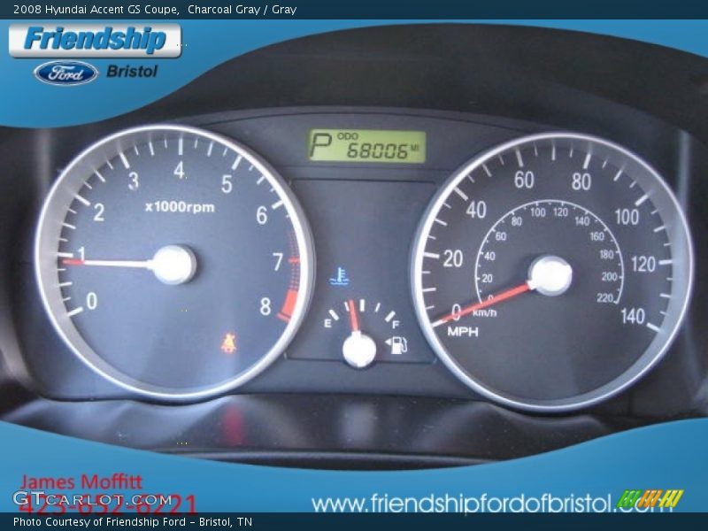 Charcoal Gray / Gray 2008 Hyundai Accent GS Coupe
