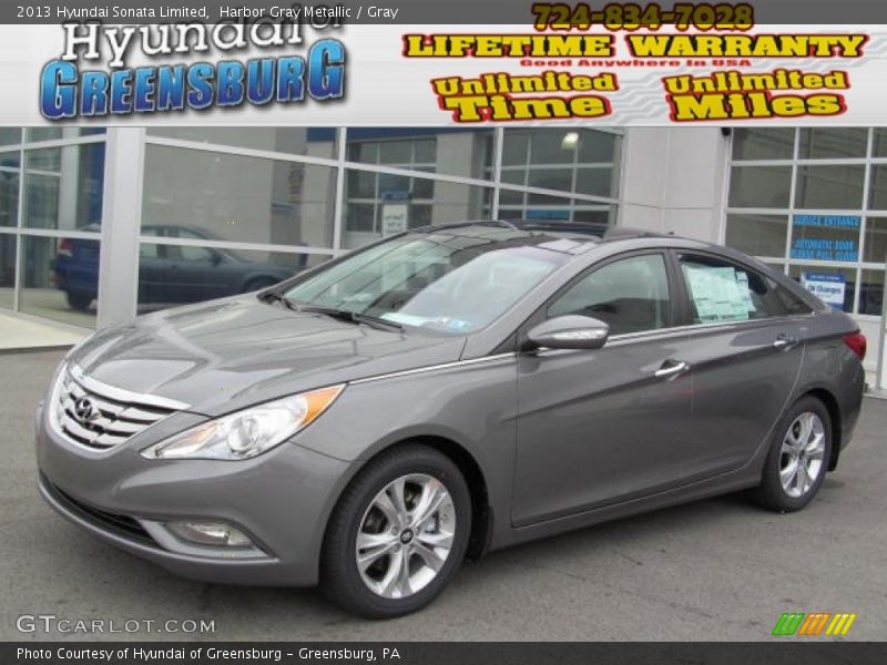 Harbor Gray Metallic / Gray 2013 Hyundai Sonata Limited