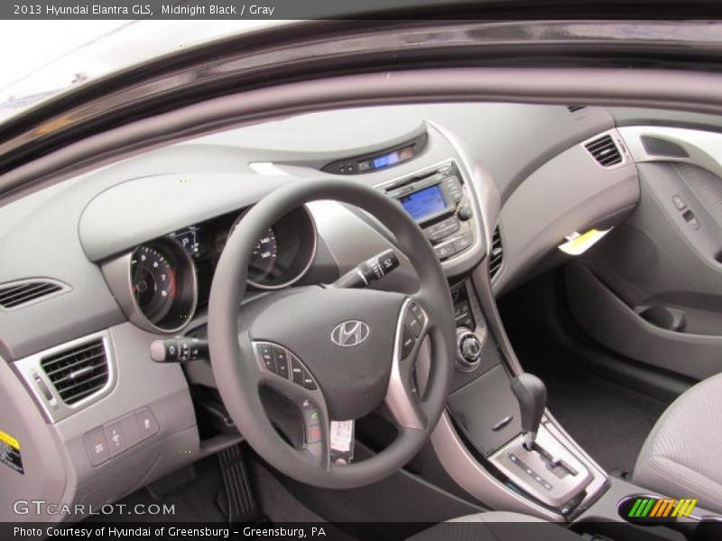 Midnight Black / Gray 2013 Hyundai Elantra GLS