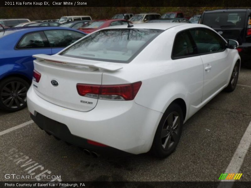 Clear White / Stone 2011 Kia Forte Koup EX
