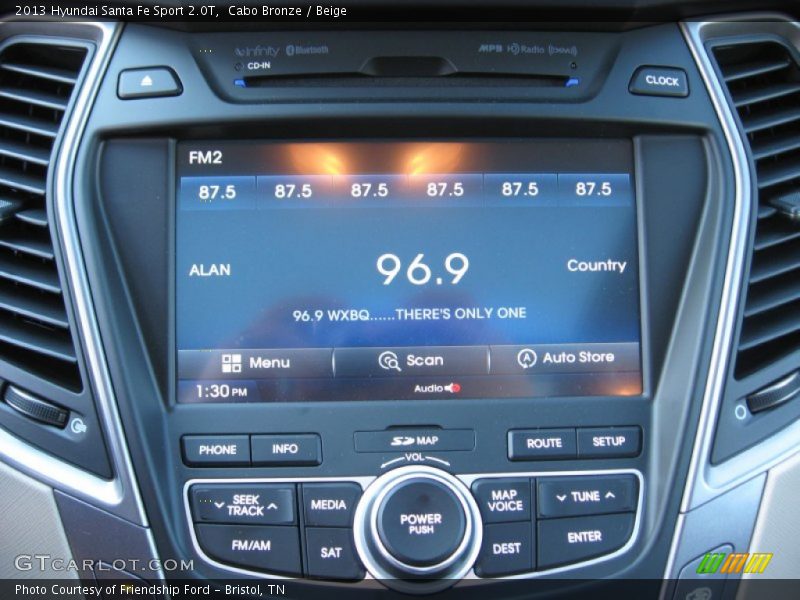 Audio System of 2013 Santa Fe Sport 2.0T