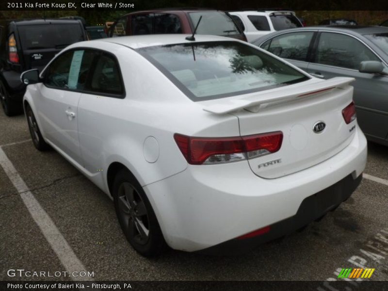 Clear White / Stone 2011 Kia Forte Koup EX