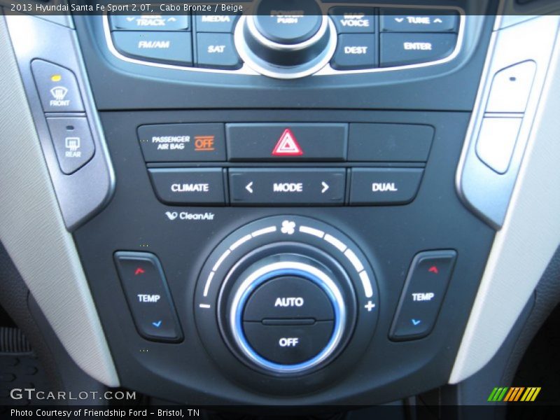 Controls of 2013 Santa Fe Sport 2.0T