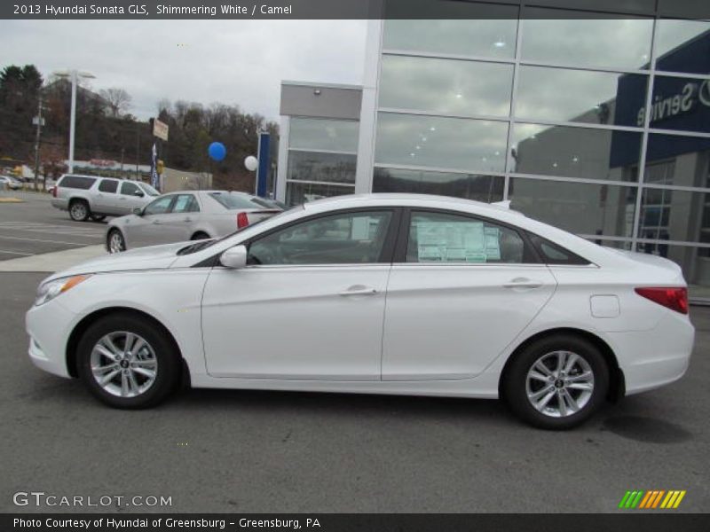 Shimmering White / Camel 2013 Hyundai Sonata GLS