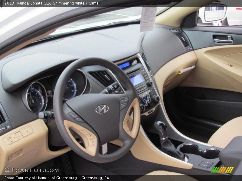 Shimmering White / Camel 2013 Hyundai Sonata GLS