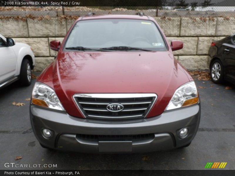 Spicy Red / Gray 2008 Kia Sorento EX 4x4