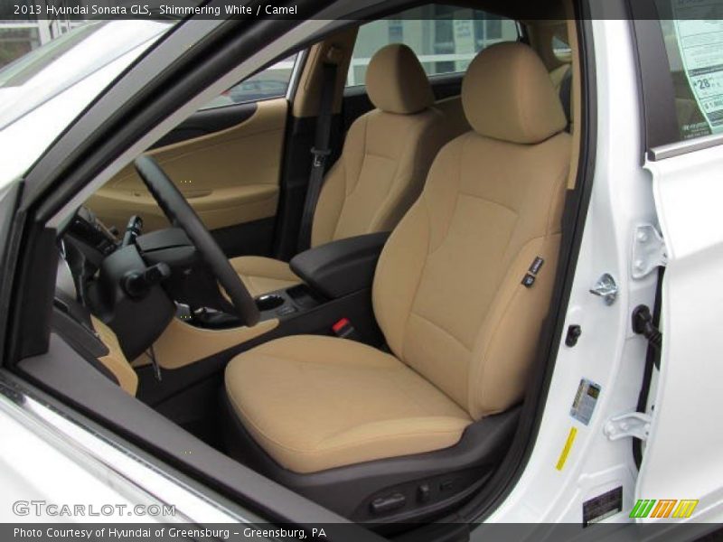 Shimmering White / Camel 2013 Hyundai Sonata GLS