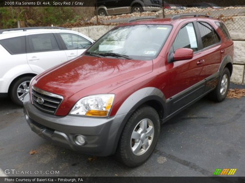 Spicy Red / Gray 2008 Kia Sorento EX 4x4