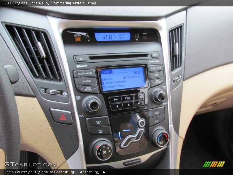 Shimmering White / Camel 2013 Hyundai Sonata GLS