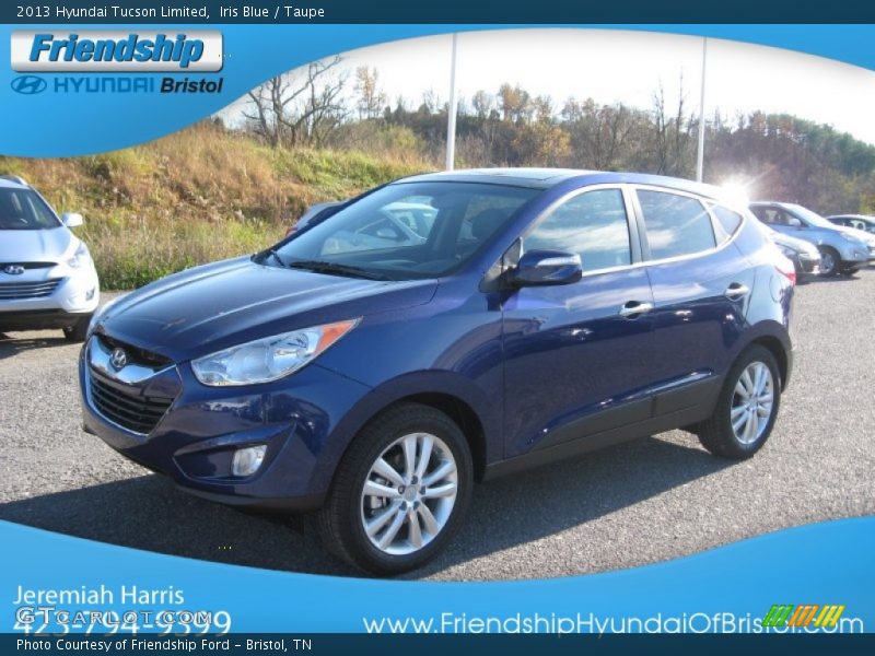 Iris Blue / Taupe 2013 Hyundai Tucson Limited