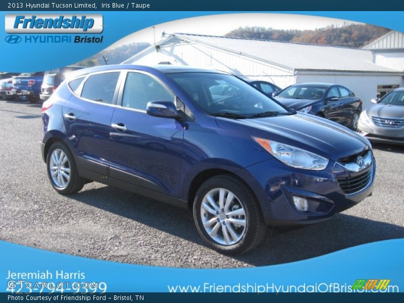 Iris Blue / Taupe 2013 Hyundai Tucson Limited