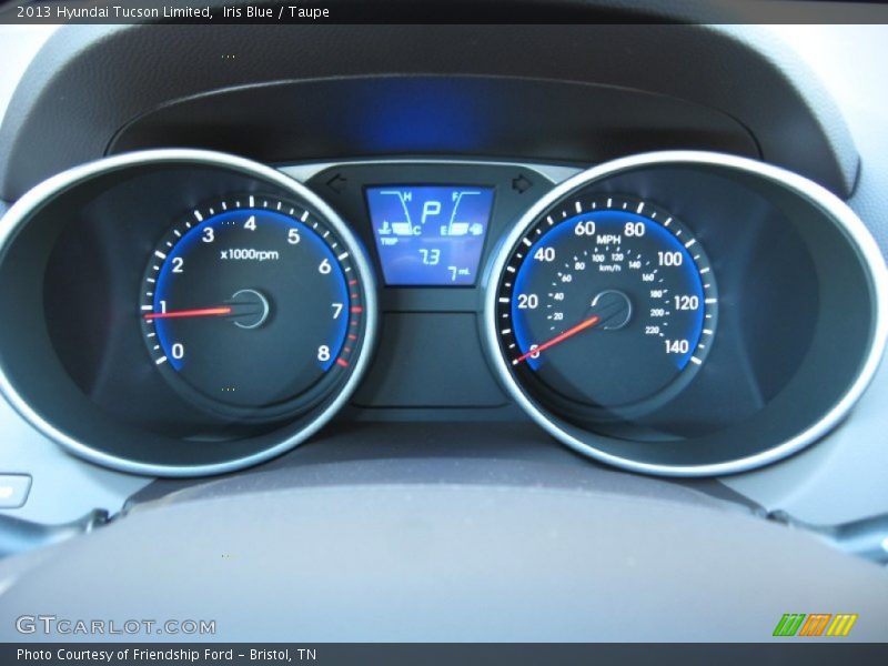Iris Blue / Taupe 2013 Hyundai Tucson Limited