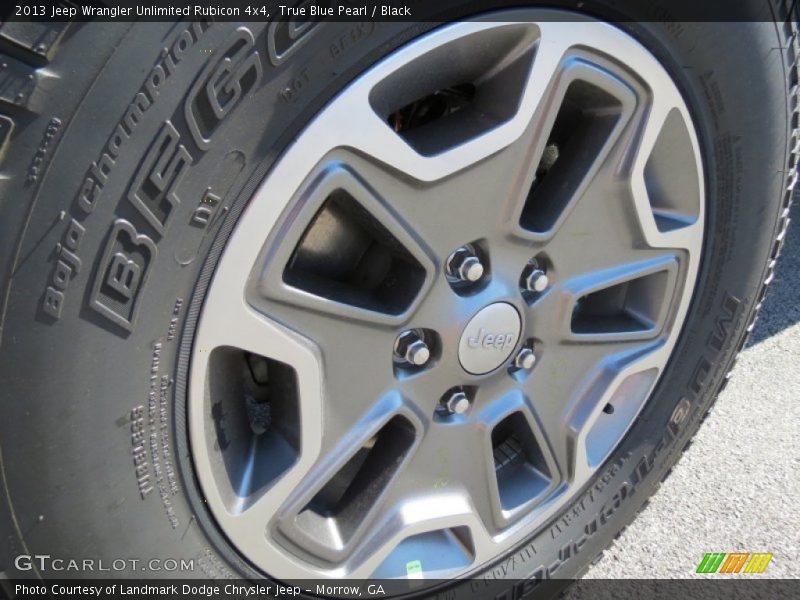 True Blue Pearl / Black 2013 Jeep Wrangler Unlimited Rubicon 4x4
