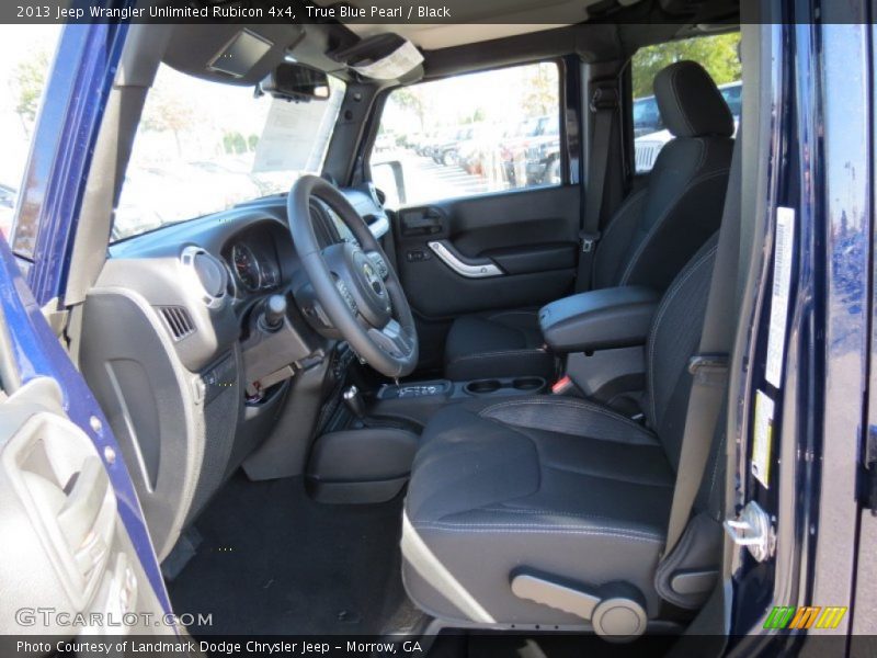 True Blue Pearl / Black 2013 Jeep Wrangler Unlimited Rubicon 4x4