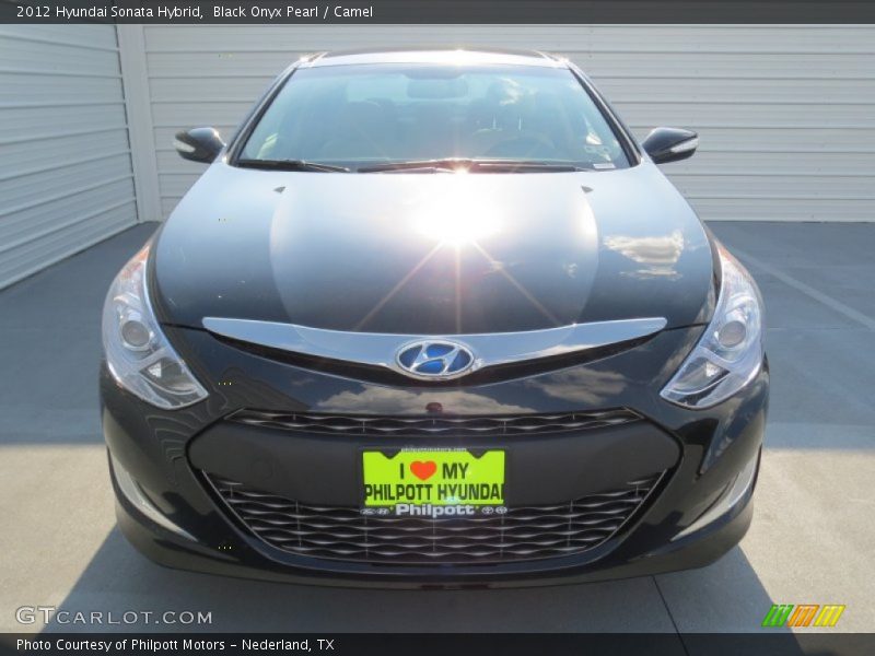 Black Onyx Pearl / Camel 2012 Hyundai Sonata Hybrid