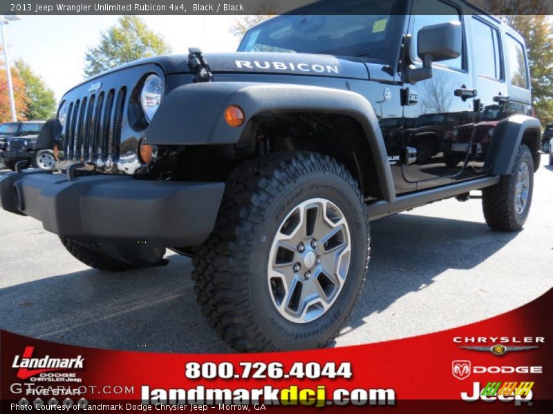 Black / Black 2013 Jeep Wrangler Unlimited Rubicon 4x4