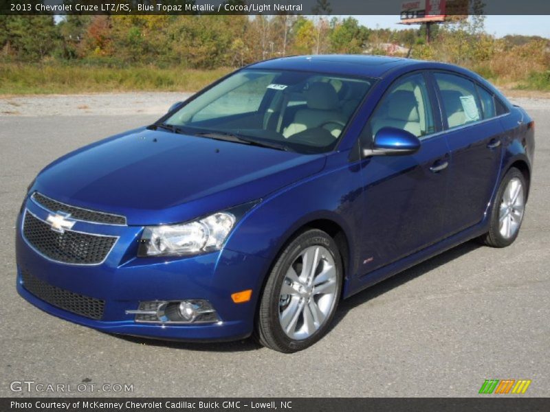 Blue Topaz Metallic / Cocoa/Light Neutral 2013 Chevrolet Cruze LTZ/RS