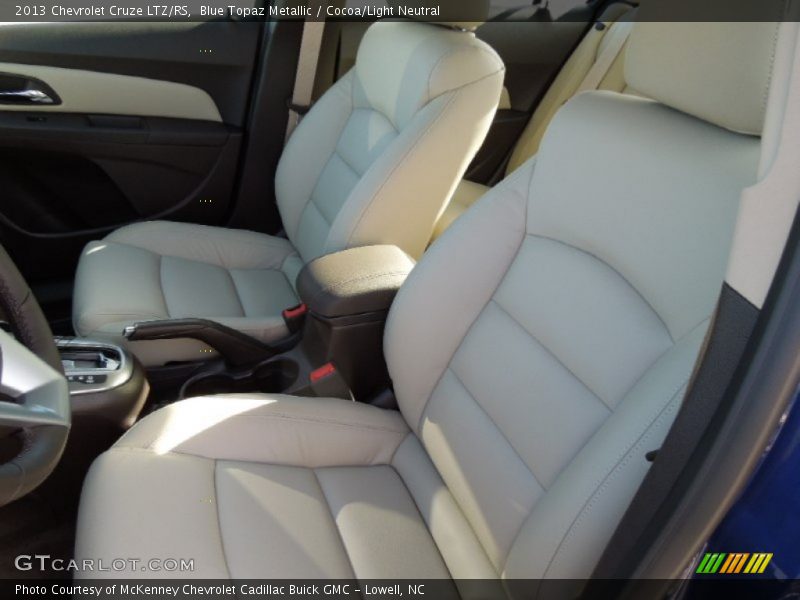 Blue Topaz Metallic / Cocoa/Light Neutral 2013 Chevrolet Cruze LTZ/RS