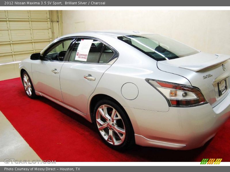Brilliant Silver / Charcoal 2012 Nissan Maxima 3.5 SV Sport